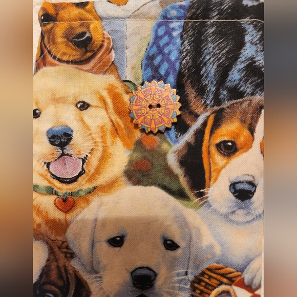 Handmade crossbody dog themed Cell Phone Bag - Picture 4 of 5